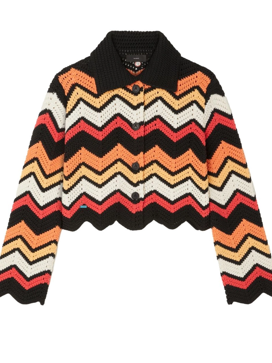 Affordable Women Kaleidoscopic jacket chevron knitted Alanui 0804